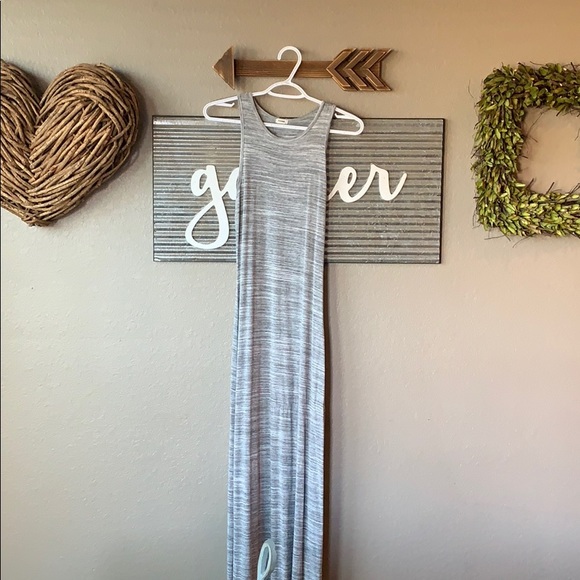 🦄 4/$40 Garage Grey Maxi Dress With Slit - Picture 1 of 4
